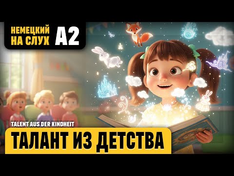 Видео: Талант из детства. Веселый рассказ (уровень А2). Немецкий на слух.