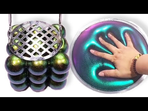 Видео: Самое удовлетворяющее видео слизи ASMR | Релаксирующая странно удовлетворяющая слизь 2019 | 419