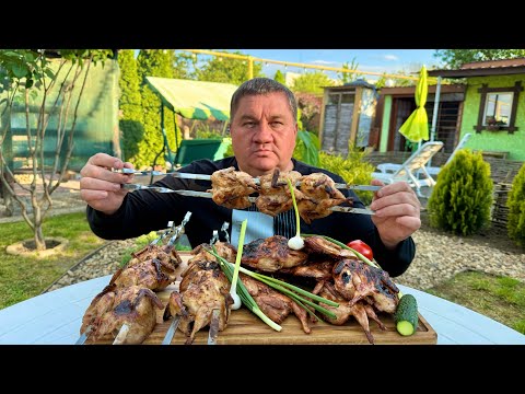 Видео: Шашлык из перепёлок с вкусным маринадом!
