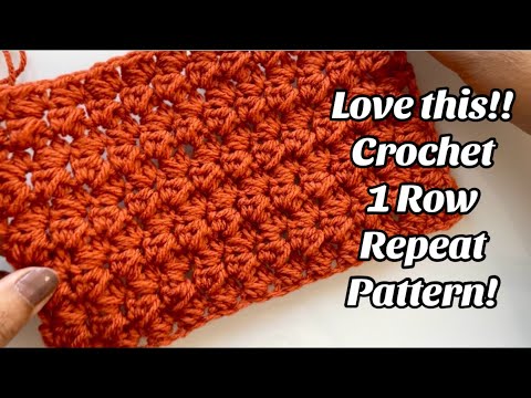 Видео: Узор крючком. Красивая текстура. 1 ряд! Простое пошаговое руководство по вязанию одеял и других а...