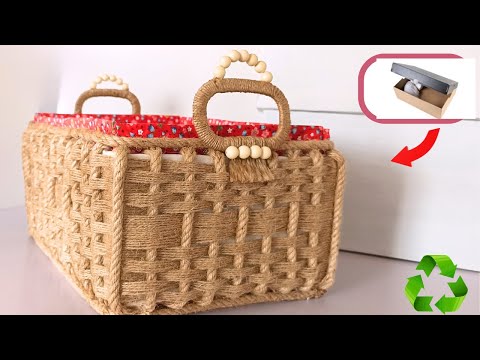 Видео: корзина для хранения джутовой веревки