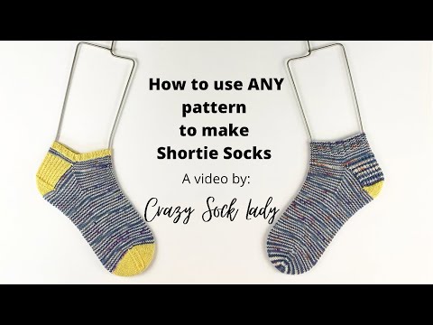 Видео: Короткие носки / Как использовать ЛЮБОЙ узор! / Crazy Sock Lady