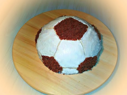 Видео: Как сделать Торт Футбольный мяч без мастики / How to make a soccer ball Cake without mastic