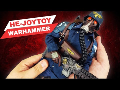 Видео: Warhammer 1/6 - гвардеец Корпуса Смерти Крига: обзор коллекционной фигурки от Elephant Toys