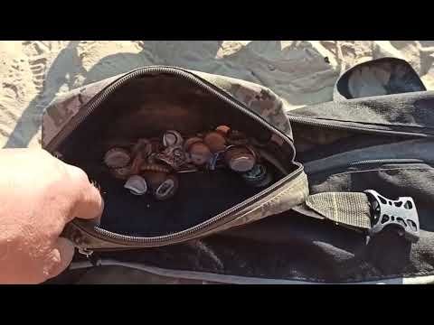 Видео: Еще один пляж покорен! В хабарнице чего только нет! Пляжный поиск с металлоискателем на берегу озера