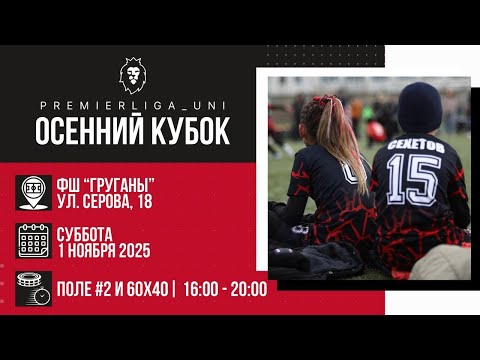 Видео: ОСЕННИЙ КУБОК | ПРЕМЬЕРЛИГА ЮНИ | ФШ ГРУГАНЫ |Поле 2 Поле 60х40  | 01.11.2025