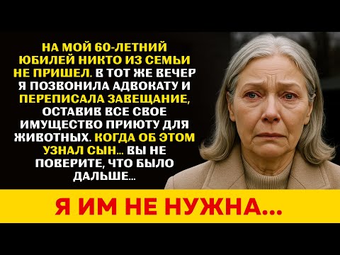 Видео: Никто из семьи не пришел на мой 60ти летний Юбилей. Тогда я завещала все имущество...