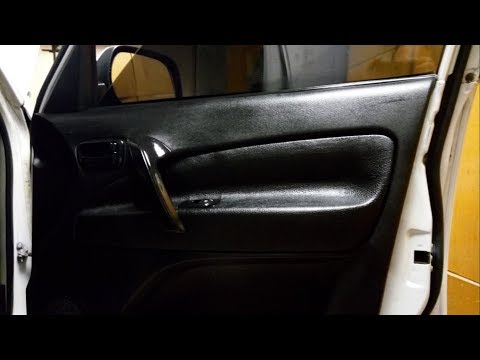 Видео: Замена ткани на кожзам на вставках карт дверей