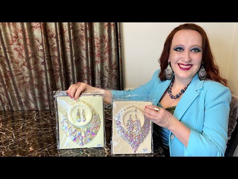 Видео: Распаковка. Большие колье и серьги. 2 набора. Сверкающая бижутерия ;) София Голдберг