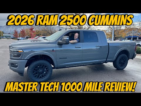 Видео: Обзор 1000-мильного пробега Master Tech на его RAM 2500 Limited Cummins 2026 года с 8 скоростями!