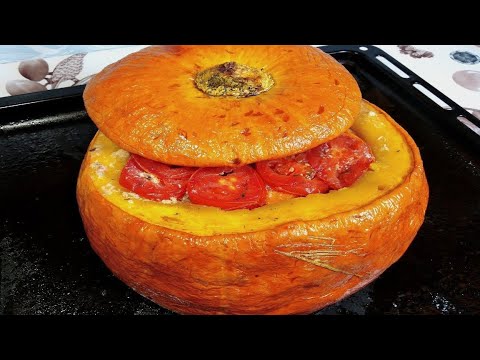 Видео: ТЫКВА Фаршированная Мясом Запеченная в Духовке!!Жаркое в тыкве!!