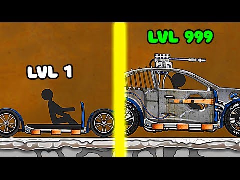 Видео: ЭВОЛЮЦИЯ РАЗВАЛЮХИ ЧТОБЫ СОБРАТЬ МАШИНУ ИЗ МУСОРА В ИГРЕ STICKMAN ANNIHILATION!