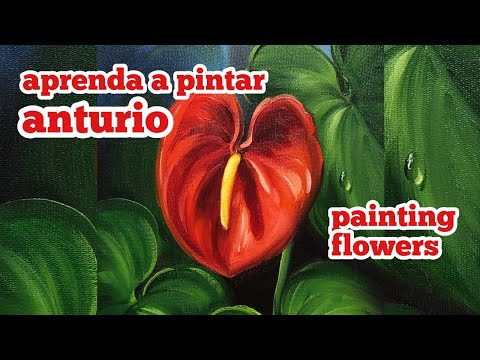 Видео: ЭКЗОТИЧЕСКИЕ ЦВЕТЫ - Научитесь рисовать антуриум.