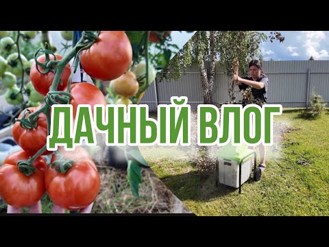 Видео: Наш урожай . Измельчитель для веток. Как быстро убрать листья с газона .