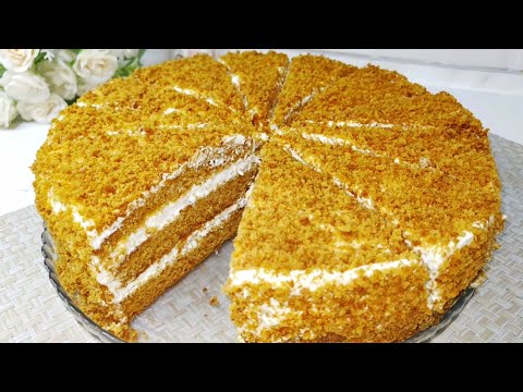 Видео: Медовик тающий во рту 100% результат! Теперь вы будете готовить коржи только так! 
