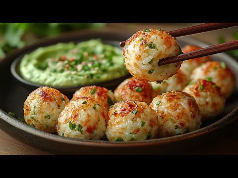 Видео: Хрустящие рисовые шарики с овощами и соусом из авокадо. Веганский здоровый рецепт