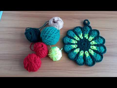 Видео: Прихватка крючком. Схема в сообществе на канале.