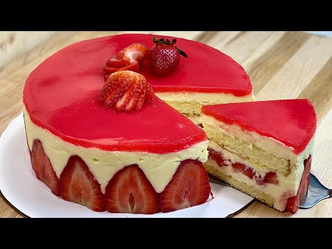 Видео: КЛУБНИЧНЫЙ РЕЦЕПТ🍰 ЛЕГКИЙ КЛУБНИЧНЫЙ ТОРТ🍓 С СУБТИТРАМИ