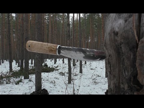 Видео: СТОИТ ЛИ ПОКУПАТЬ ЯКУТСКИЙ НОЖ? Купил и СДЕЛАЛ ТЕСТ НОЖА ПО ПОЛНОЙ! СЛОМАЛ и СДЕЛАЛ РУЧКУ.