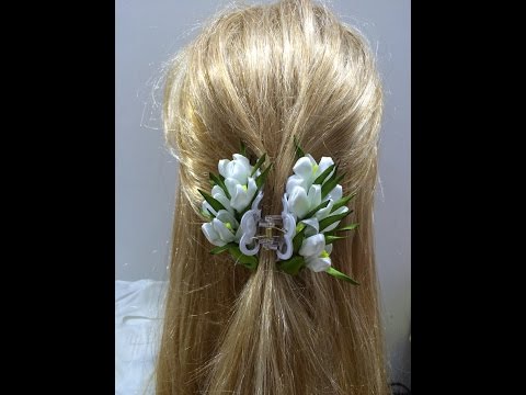 Видео: DIY/МК Как сделать подснежник из атласных лент