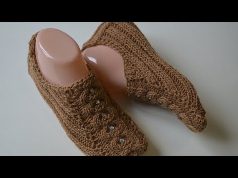 Видео: Следки спицами без швов