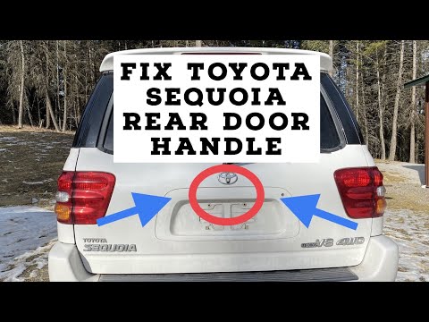 Видео: Замена защелки ручки задней двери Toyota Sequoia 01 - 07