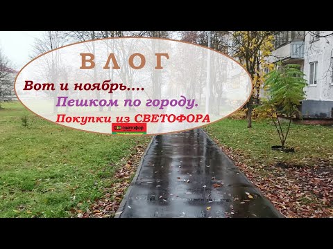 Видео: ВЛОГ.Вот и ноябрь.Пешком по городу.Покупки из СВЕТОФОРа