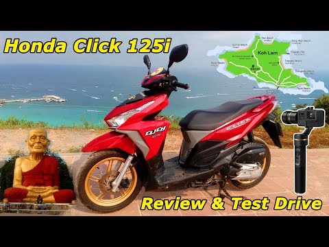 Видео: Honda Click 125i! Review & Test Drive. Тайланд, остров Ко Лан.