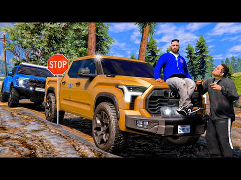 Видео: РЕАЛЬНАЯ ЖИЗНЬ В GTA 5 - ПРОВЕРКА FORD F150 RAPTOR И TOYOTA TUNDRA НА ПРОХОДИМОСТЬ! 🌊ВОТЕР