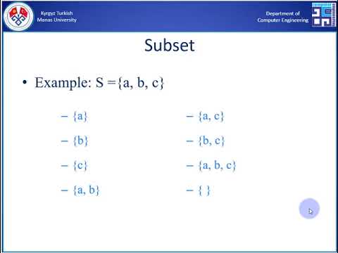 Видео: BIL275 2 Апта (3 видео): Камтылган көптүктөр