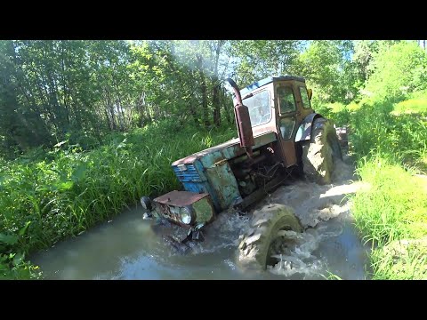 Видео: Советский трактор Т40 АМ первый выезд на бездорожье