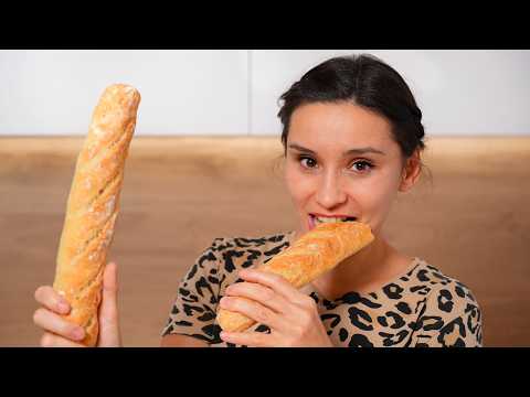 Видео: ВОДА + МУКА! Французский багет - очень вкусный простой домашний ХЛЕБ!