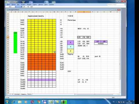 Видео: Лекция 325. Atmega 8: Адресуемая память