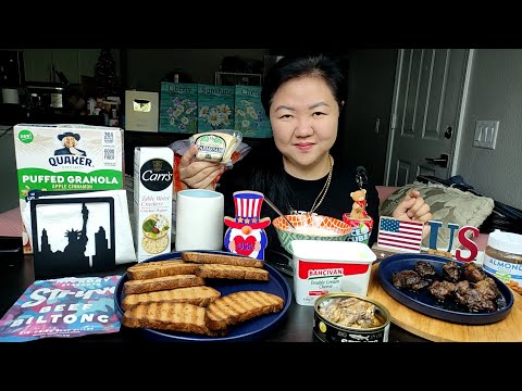 Видео: МУКБАНГ Шпроты с Черным ХЛЕБУШКОМ натёртым чесноком! Шашлык, ХЛОПЬЯ с Йогуртом, ТУРЕЦКАЯ Брынза!