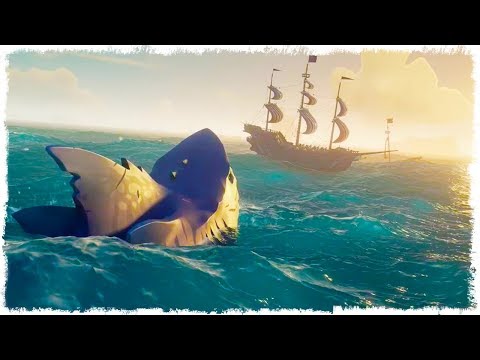 Видео: МЕГАЛОДОН vs КОРАБЛЬ ЧЕРЕПОВ В SEA OF THIEVES!!!