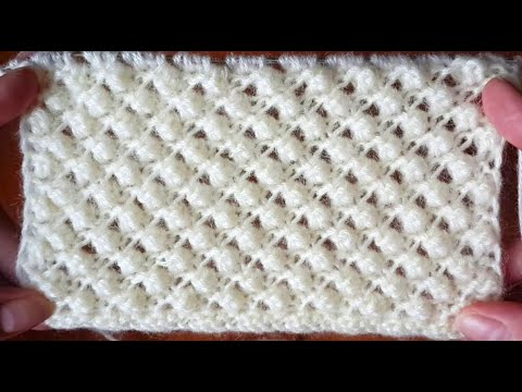 Видео: ажурный узор спицами / Когда снег похож на хлопок;)