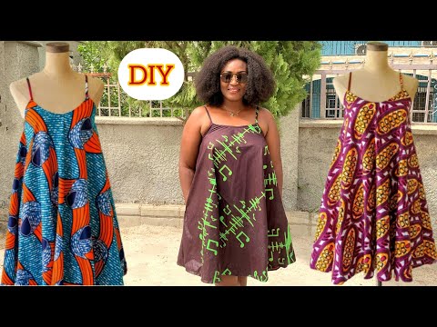 Видео: Раскрой и пошив расклешённого платья | Как раскроить расклешённое платье на тонких бретельках | П...