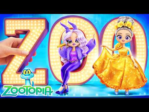 Видео: Поделки в стиле Зверополис 2: Преображение кукол в Газель и Джуди