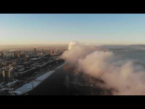 Видео: Волга готовится ко сну / город Самара / Russia