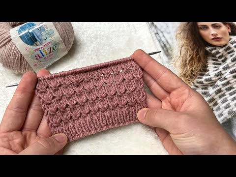 Видео: Показываем самый простой узор для вязания джемпера, кардигана, топа