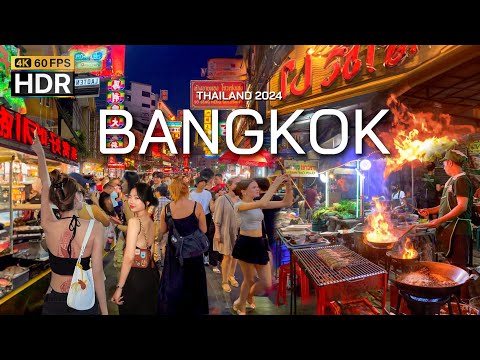 Видео: 🇹🇭 4K HDR | Пешая экскурсия - Бангкок Лучшая уличная еда в мире 2024 - С субтитрами