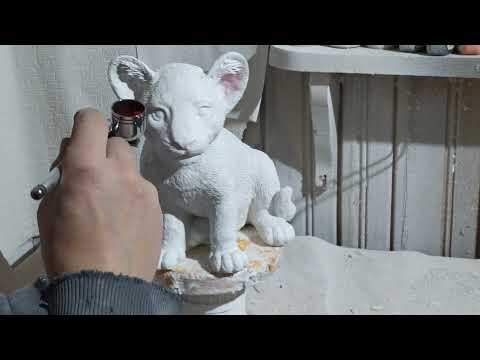 Видео: Тигр мастер-класс, копилка из гипса...