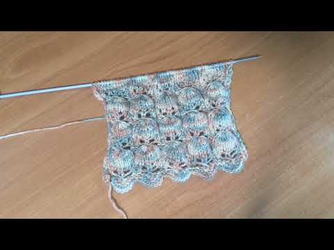 Видео: Узор спицами "Ажурные шары"