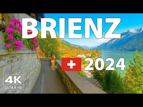Видео: Бриенц Швейцария Прогулка Walking Tour ☀️ 4K с Субтитрами