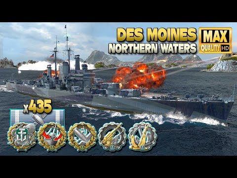 Видео: крейсер Des Moines: хороший наступательный подход с отличным результатом - World of Warships