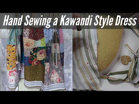Видео: Как сшить платье вручную и использовать технику стегания Каванди, чтобы сделать красивую юбку.