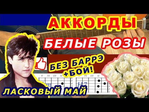 Видео: БЕЛЫЕ РОЗЫ Аккорды 🎸 ШАТУНОВ ЮРИЙ ЛАСКОВЫЙ МАЙ Разбор песни на гитаре ♫ Гитарный Бой ДЛЯ НАЧИНАЮЩИХ