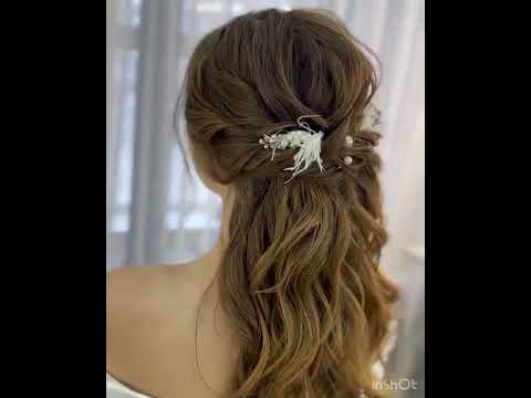 Видео: Свадебная причёска. Причёска в греческом стиле. Мальвинка. Лёгкие локоны. Серф локоны.