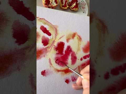 Видео: «Турецкий гранат» акварель / АСМР