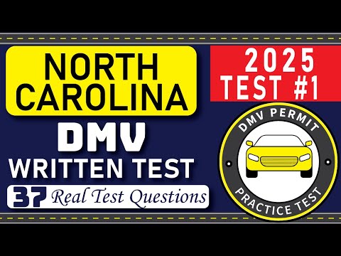 Видео: Письменный тест DMV Северной Каролины 2025 года № 1 | 37 реальных вопросов | Практический тест DM...
